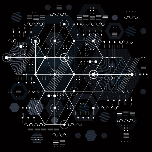 Vector industrial and engineering background, future technical p Vector industrial and engineering background, future technical plan. Perspective blueprint of mechanism, mechanical scheme. For use as website background.